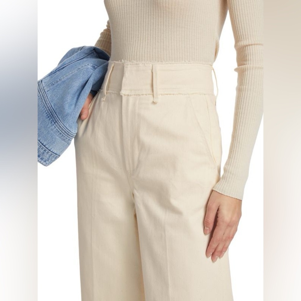 NWT PAIGE Sasha Raw-Waistband Trousers - Picture 4 of 13